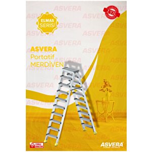 Elmas Serisi – 10+10 Alüminyum Çift Çıkışlı Merdiven Bahçe, Depo, Atölye Ve Garaj Için Sağlam Çözüm