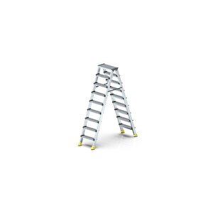 Yakut Serisi – 9+9 Alüminyum Çift Çıkışlı Merdiven Bahçe, Ev, Depo Ve Atölye Için Güvenli Çözüm