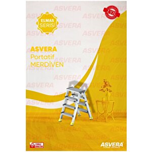 Safir Serisi – 4+4 Basamak Alüminyum Çift Çıkışlı Merdiven | Ev Bahçe Ofis Depo Atölye İş İçin