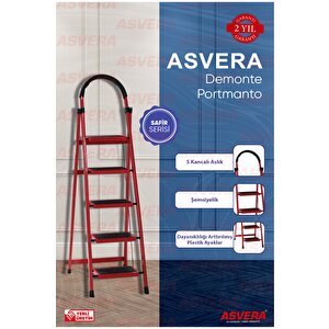 Safir Serisi – Patika 5’li Katlanır Merdiven | Ev, Bahçe, Ofis Için Dayanıklı Tasarım