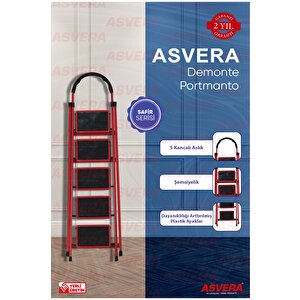 Safir Serisi – Patika 5’li Katlanır Merdiven | Ev, Bahçe, Ofis Için Dayanıklı Tasarım