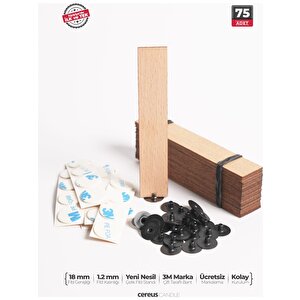 Ahşap Mum Fitili 18 Mm Genişlik – Profesyonel Mum Üretimi İçin | Cereus 75 Adet