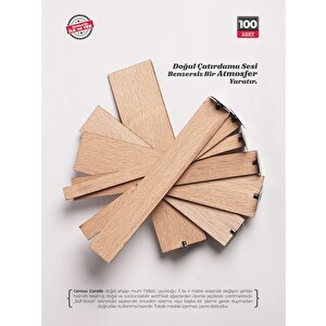 Ahşap Mum Fitili 15 Mm Genişlik – Nikel Kaplama Taban + 3m Bant | Cereus