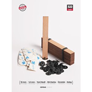 Ahşap Mum Fitili 12 Mm Genişlik – 1.2 Mm Kalınlık, Doğal Ahşap | Cereus 50 Adet
