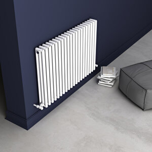 Tubulous Yakıt Tasarruflu Premium Malzeme Alüminyum Radyatör 60x90cm Kumlu Beyaz Beyaz