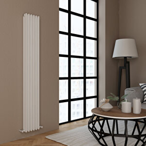Tubulous Yakıt Tasarruflu Premium Malzeme Alüminyum Radyatör 180x27cm Kumlu Beyaz Beyaz
