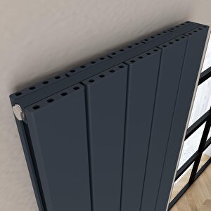 Angers Double Yakıt Tasarruflu Premium Malzeme Alüminyum Radyatör 180x39,5cm Kumlu Antrasit Antrasit