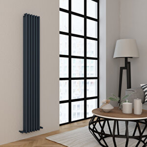 Tubulous Yakıt Tasarruflu Premium Malzeme Alüminyum Radyatör 180x27cm Kumlu Antrasit Antrasit