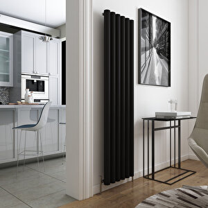 Odessa Yakıt Tasarruflu Premium Malzeme Alüminyum Radyatör 180x47cm Kumlu Siyah Siyah