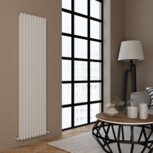 Tubulous Yakıt Tasarruflu Premium Malzeme Alüminyum Radyatör 180x45cm Kumlu Beyaz Beyaz