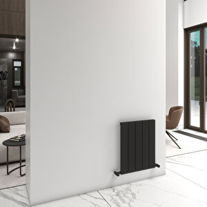 Angers Yakıt Tasarruflu Premium Malzeme Alüminyum Radyatör 60x49,5cm Kumlu Siyah Siyah