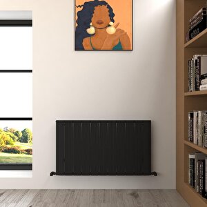 Dune Yakıt Tasarruflu Premium Malzeme Alüminyum Radyatör 60x104cm Kumlu Siyah Siyah