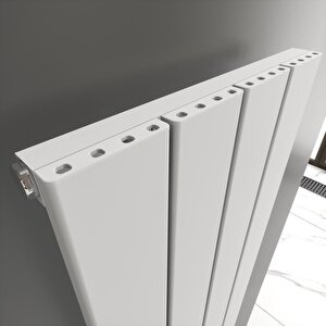 Angers Yakıt Tasarruflu Premium Malzeme Alüminyum Radyatör 180x49,5cm Kumlu Beyaz Beyaz