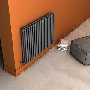 Tubulous Yakıt Tasarruflu Premium Malzeme Alüminyum Radyatör 60x81cm Kumlu Açık Gri Açık Gri