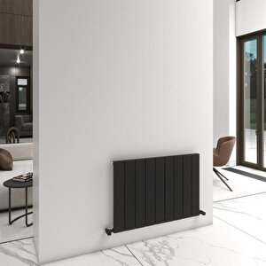 Angers Yakıt Tasarruflu Premium Malzeme Alüminyum Radyatör 60x69,5cm Kumlu Siyah Siyah