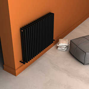 Tubulous Yakıt Tasarruflu Premium Malzeme Alüminyum Radyatör 60x81cm Kumlu Siyah Siyah