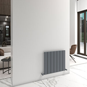 Angers Yakıt Tasarruflu Premium Malzeme Alüminyum Radyatör 60x69,5cm Kumlu Açık Gri Açık Gri