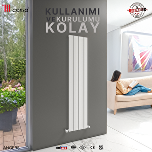 Angers Yakıt Tasarruflu Premium Malzeme Alüminyum Radyatör 180x59,5cm Kumlu Beyaz Beyaz