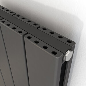 Angers Double Yakıt Tasarruflu Premium Malzeme Alüminyum Radyatör 60x129,5cm Kumlu Açık Gri Açık Gri