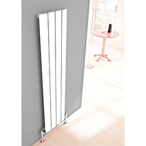 Slim Yakıt Tasarruflu Premium Malzeme Alüminyum Radyatör 180x28cm Kumlu Beyaz Beyaz
