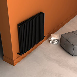 Tubulous Yakıt Tasarruflu Premium Malzeme Alüminyum Radyatör 60x72cm Kumlu Siyah Siyah