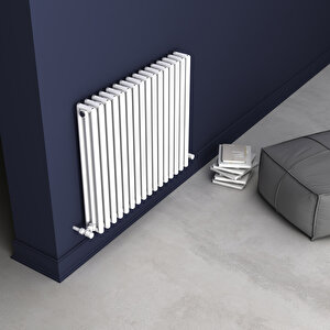 Tubulous Yakıt Tasarruflu Premium Malzeme Alüminyum Radyatör 60x72cm Kumlu Beyaz Beyaz