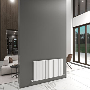 Angers Yakıt Tasarruflu Premium Malzeme Alüminyum Radyatör 60x109,5cm Kumlu Beyaz Beyaz
