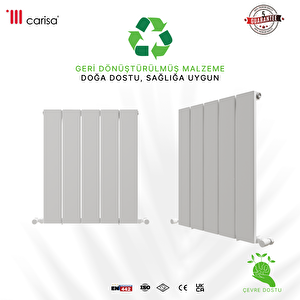 Angers Yakıt Tasarruflu Premium Malzeme Alüminyum Radyatör 60x109,5cm Kumlu Beyaz