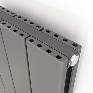 Angers Double Yakıt Tasarruflu Premium Malzeme Alüminyum Radyatör 60x109,5cm Kumlu Açık Gri Açık Gri