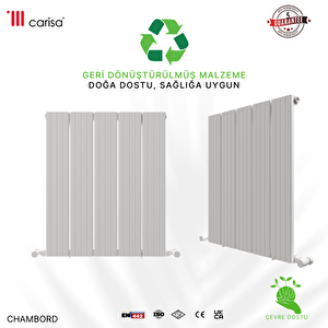 Chambord Yakıt Tasarruflu Premium Malzeme Alüminyum Radyatör 60x129,5cm Kumlu Beyaz