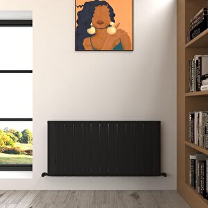 Dune Yakıt Tasarruflu Premium Malzeme Alüminyum Radyatör 60x123cm Kumlu Siyah Siyah