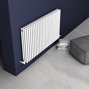 Tubulous Yakıt Tasarruflu Premium Malzeme Alüminyum Radyatör 60x103,5cm Kumlu Beyaz Beyaz