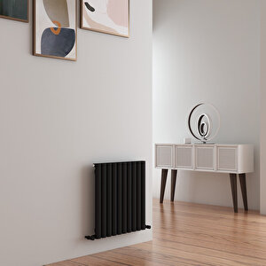 Tallis Yakıt Tasarruflu Premium Malzeme Alüminyum Radyatör 60x59cm Kumlu Siyah Siyah