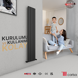 Chambord Yakıt Tasarruflu Premium Malzeme Alüminyum Radyatör 180x29,5cm Kumlu Antrasit Antrasit