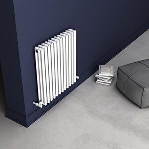 Tubulous Yakıt Tasarruflu Premium Malzeme Alüminyum Radyatör 60x54cm Kumlu Beyaz Beyaz