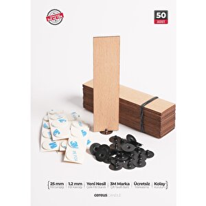 Ahşap Mum Fitili 25 Mm Genişlik – Nikel Tabanlı, Kalın 1.2 Mm Fitil | Cereus 50 Adet