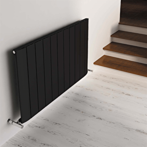 Slim Yakıt Tasarruflu Premium Malzeme Alüminyum Radyatör 60x66cm Kumlu Siyah Siyah