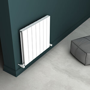 Angers Double Yakıt Tasarruflu Premium Malzeme Alüminyum Radyatör 60x69,5cm Kumlu Beyaz Beyaz