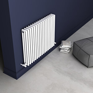 Tubulous Yakıt Tasarruflu Premium Malzeme Alüminyum Radyatör 60x76,5cm Kumlu Beyaz Beyaz