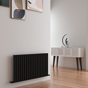 Tallis Yakıt Tasarruflu Premium Malzeme Alüminyum Radyatör 60x113cm Kumlu Siyah Siyah