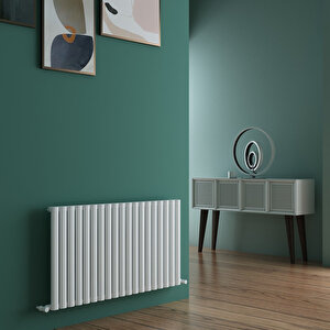 Tallis Yakıt Tasarruflu Premium Malzeme Alüminyum Radyatör 60x113cm Kumlu Beyaz Beyaz