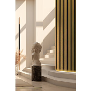 Mdf Ahşap Akustik Duvar Paneli 60x275 Cm - Gold (pvc)