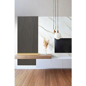 Mdf Ahşap Akustik Duvar Paneli 100x275 Cm - Gri Meşe 100x275 cm
