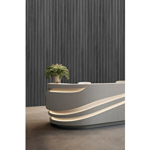 Mdf Ahşap Akustik Duvar Paneli 60x275 Cm - Koyu Taş
