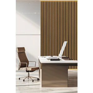Mdf Ahşap Akustik Duvar Paneli 100x275 Cm - Teak