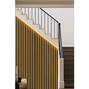Mdf Ahşap Akustik Duvar Paneli 100x275 Cm - Teak