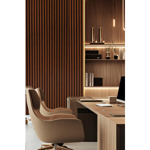 Mdf Ahşap Akustik Duvar Paneli 60x275 Cm - Hisar Ceviz