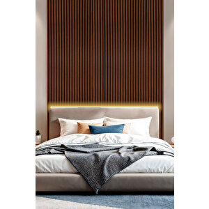 Mdf Ahşap Akustik Duvar Paneli 60x275 Cm - Hisar Ceviz