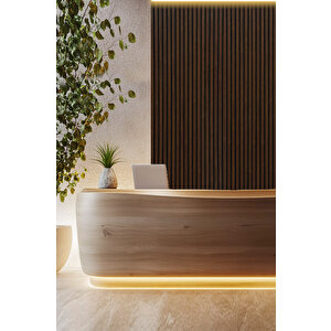 Mdf Ahşap Akustik Duvar Paneli 60x275 Cm - Ceviz