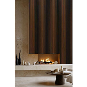 Mdf Ahşap Akustik Duvar Paneli 60x275 Cm - Ceviz